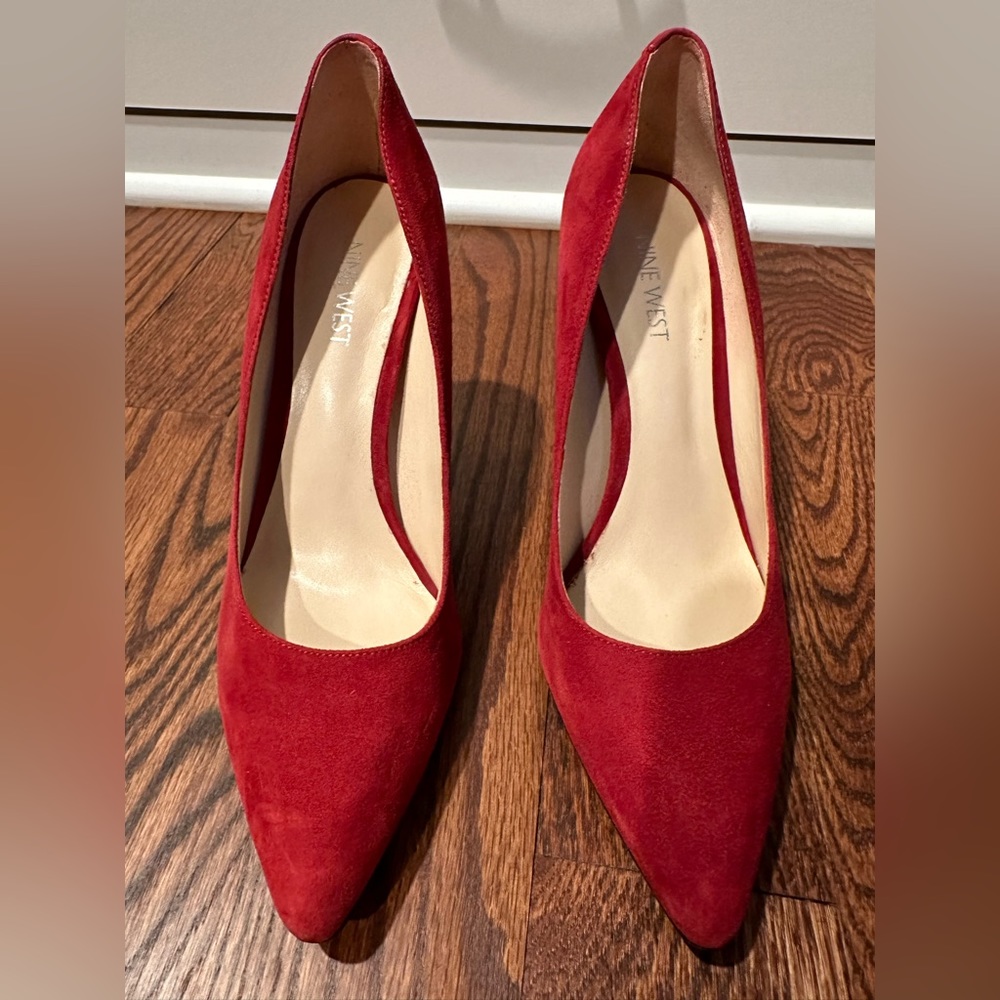 Nine West Suede Red Stiletto Pump